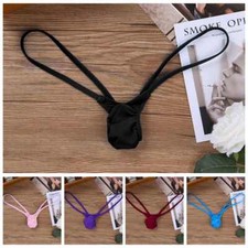 Men's Low Rise Bulge Pouch Underwear T-Back G-Strings Underpants Bikini Briefs