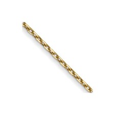 14k Yellow Gold .8mm Diamond-cut Cable Chain Necklace 22" 1.31g Gift for Her