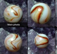 NM    ELEGANT Green AV  Sparkles ORANGE   SWIRL D.A.S TRIBUTE Marbles .64"