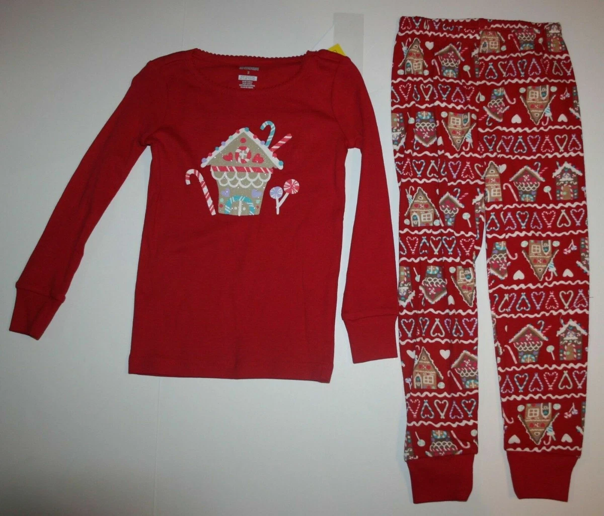 NEW Gymboree 4 year Girls Pajamas PJs Top Pants Gingerbread House