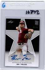 BEN TADLOCK 2020 LEAF PERFECT GAME NATIONAL SHOWCASE BLACK AUTO /50 *10372