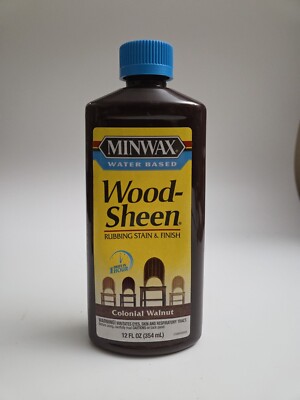 Minwax Wood-Sheen Rubbing Stain Finish Manor Colonial Walnut Water Based 12 OZ 