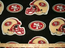 NFL San Francisco 49ers Fleece Fabric Remnant 58" Wide 1 Yard 32 Inches Long