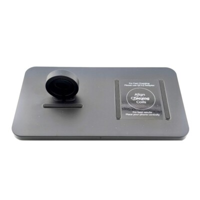2-In-1 Wireless Chargerpad, iPhone, Apple Watch, Schwarz, Seneo