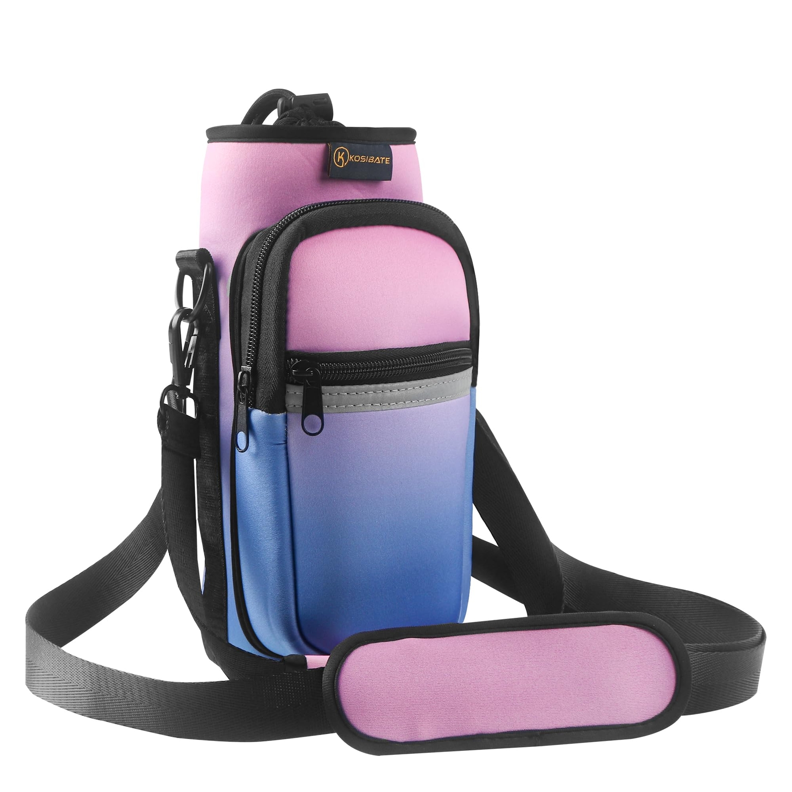 Water Bottle Carrier Bag - Neoprene Water Bottle Sling Bag with Adjustable Sh...