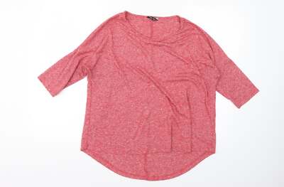 Select Damenpullover rosa Rundhalsausschnitt Polyestermischung Größe 12