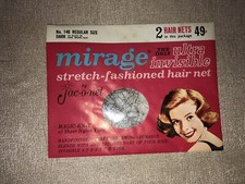 Vintage Mirage Hair Net by Jac-o-net. Regular Size Dark Pkg. of 2