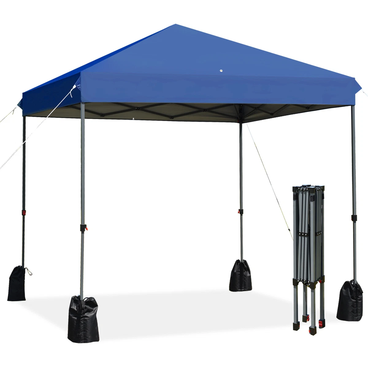 8FT Folding Pop Up Gazebo Commercial Instant Canopy Tent W Roller