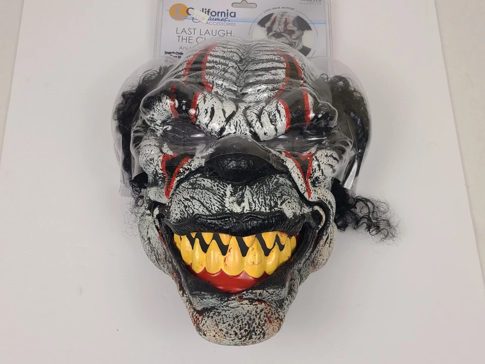 Last Laugh Scary Clown Mask California Costumes Horror Halloween Adult Terror - Image 4 of 4