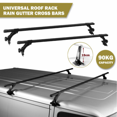 120cm Universal Rain Gutter Car Roof Rack Cross Bars Black