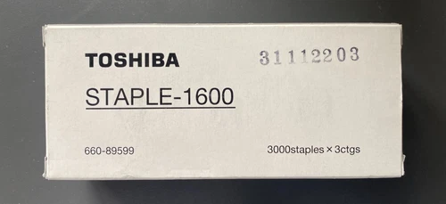 Genuine Toshiba Staple Refills - 1600 / BOX OF 3  (INC VAT) 660-89599