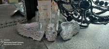 silver angel wings wall art