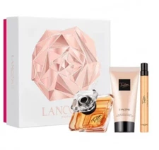 Lancome Tresor EDP Gift Set 1.7oz Spray, 0.34oz Purse Spray 1.6 oz Body Lotion