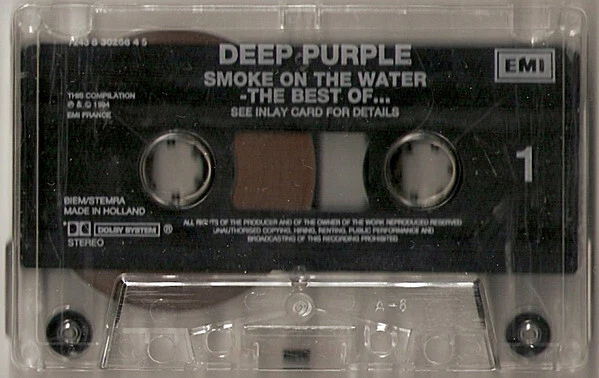 Deep Purple – Smoke On The Water - The Best Of , Rare Original Cassette - Image 3 of 4