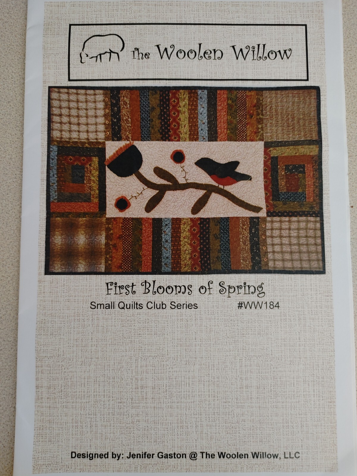 Woolen Willow Designs Applique Quilt Pattern 184 First Blooms Spring