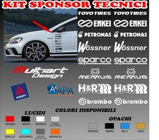 KIT SPONSOR TECNICI ADESIVI TUNING STICKERS AUTO DA CORSA LOGHI RACING MOTO