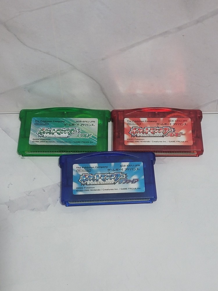 Japanese Pokemon Emerald, Ruby, Sapphire Gameboy Advance Game Working Save