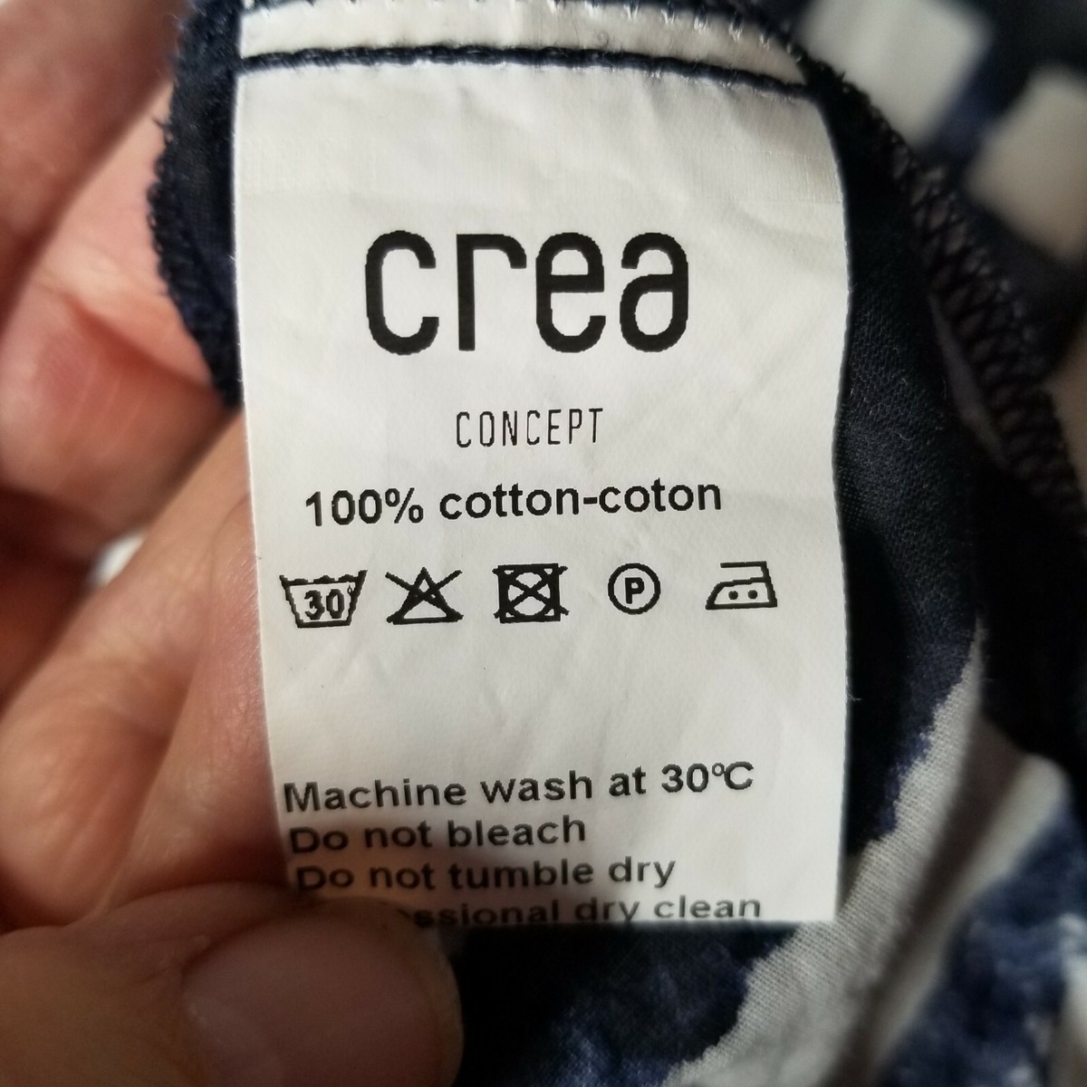 Crea Concept Dress Women 38 M Sleeveless A-Line Blue White 