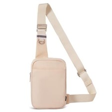 Sling Bag for Men and Women with RFID Pocket, Anti Theft Crossbody Small Beige