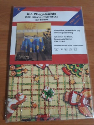 Neue Pflegeleichte Tischdecke mit Fleece Weihnachtsmotive Pro-Tec 140x100 cm