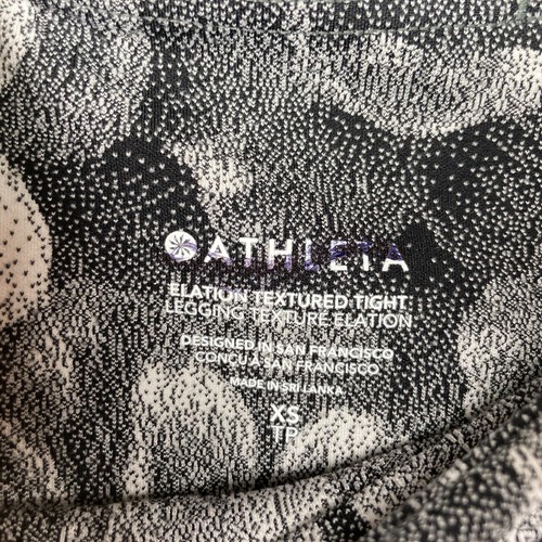 Athleta Leggings Womens XS Gray Floral Elation Textured Tight Capri Mid Rise - Picture 4 of 7