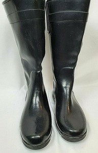 sperry black rubber boots