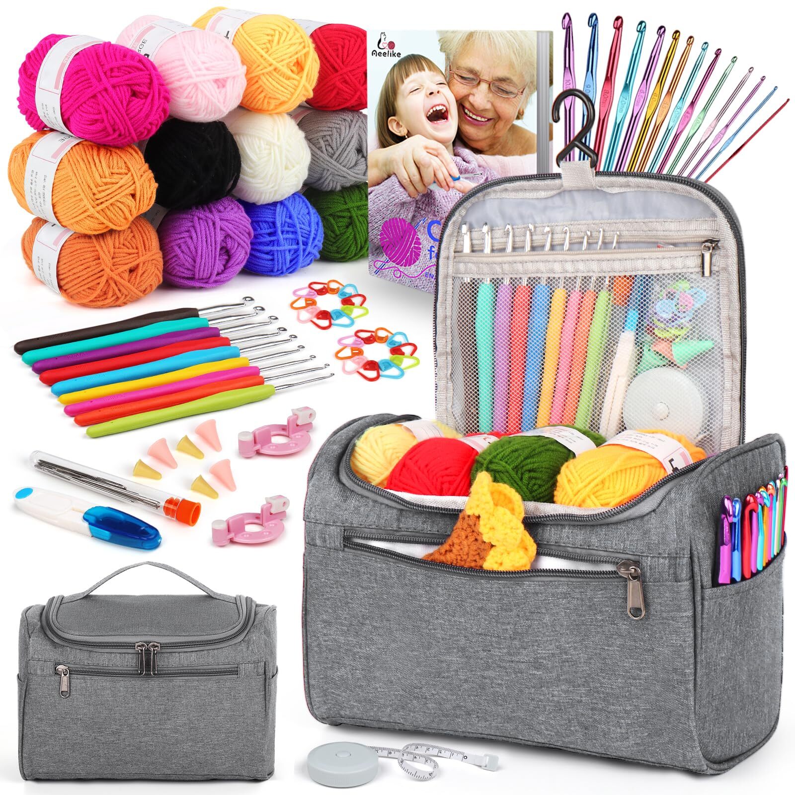 Aeelike Crochet Kit for Beginners Young and Old, First Crochet Kit for Adults...