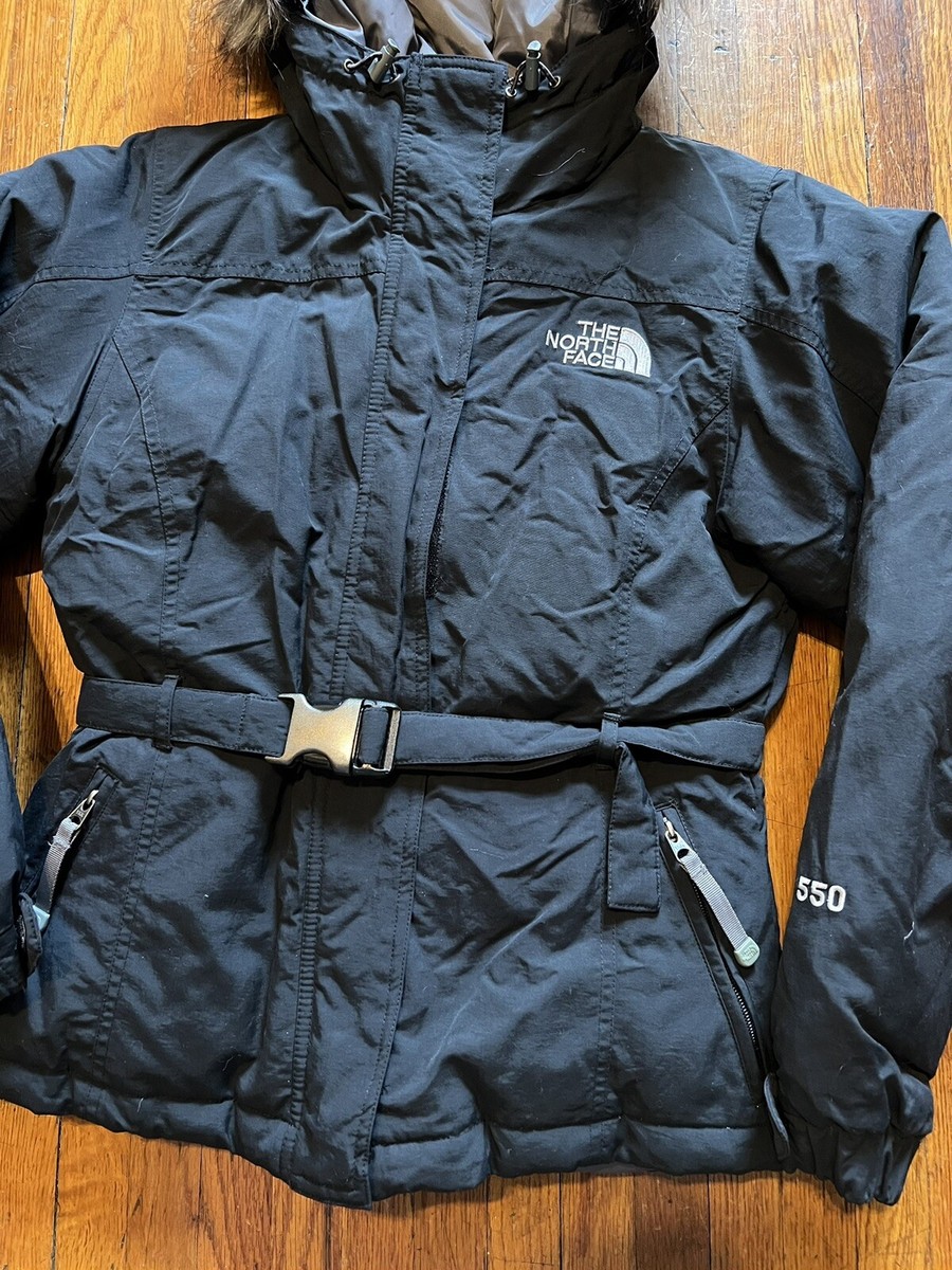 The North Face Jacket Womens XS Black Goose Down Faux Fur The North Face Jacket Womens XS Black Goose Down Faux Fur
