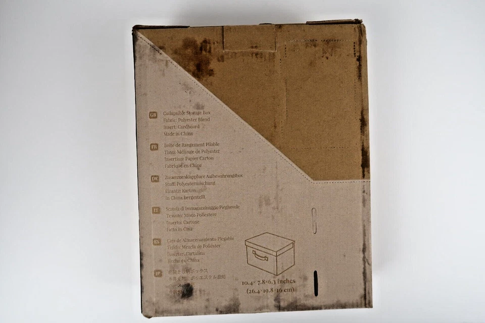 Storage Works Collapsible Storage Bins 3WSR-GY3 Grey Polyester Material 2PC - Image 4 of 4