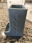 SHAWNEE Pottery Blue Fern Wheat match box holder USA — photo 2