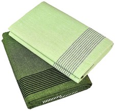 Men's Cotton Lungi/Dhoti  Size: 2.0m, Apple Green  Light Green, Pack of 2 