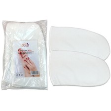 Pana Reusable Thermal Cloth Insulated Mitts for Treatments Therapy Spa - White