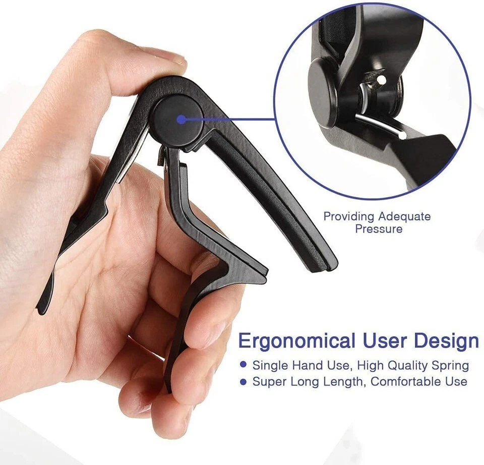 Acoustic Electric Guitar Quick Clamp Capo Ukulele Banjo Folk Mandolin Capotasto - Image 2 of 4