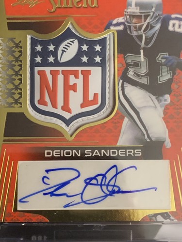 (FIRMATO A MANO 9/10) 2023 DEION SANDERS FIRMA FOGLIA * TOPPA NFL SIGILLATA IN FABBRICA-NFL ┥ - Foto 3 di 4
