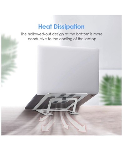 Laptop Stand Portable Adjustable Vertical, Ergonomic Foldable Laptop Riser New - Picture 7 of 7