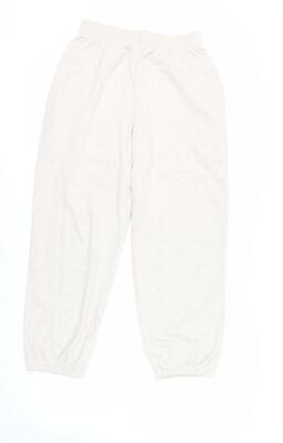 Jetty Damen Jogginghose beige Baumwolle Größe M L27 in Regular - Gummizug