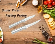 Rada 2 Pc Set Super Parer Knife & Peeling Paring Knife (Silver Handle)