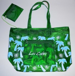 Getagadget Green Los Cabos Large Pvc Water Resistant Tote Shopping Beach Bag Ebay