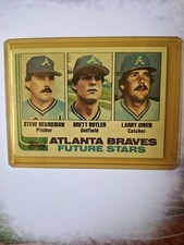 1982 Topps Steve Bedrosian Brett Butler Larry Owen Rookie Card RC #502 . rookie card picture