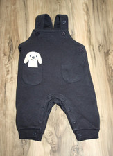 Newborn Strampler / Baby Strampler von dopodopo Gr. 68 in grau, Hund