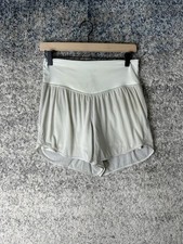 Lululemon Shorts Womens 6 Light Gray Athletic Running Lined Flowy High Rise