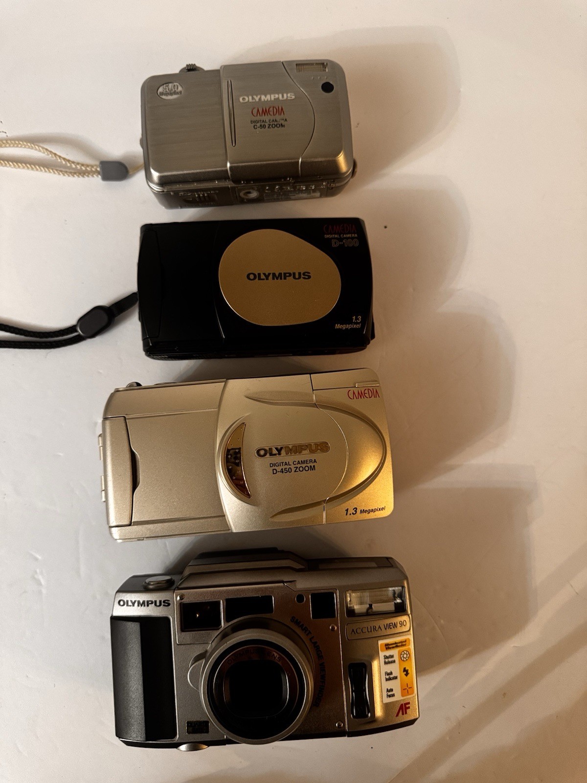 4 VTG Olympus 3 Digital 1 Film Camera Korea Japan C50 D100 D450 Accura 90 PARTS