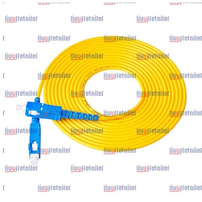 2Pcs 10M SC UPC to SC UPC Simplex 3.0mm PVC Single Mode Fiber Patch Cable Jumper