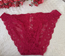 VICTORIA'S SECRET L DREAM ANGELS PINK LACE BIKINI PANTIES NWT