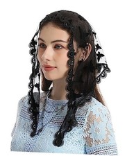Small Triangle Chapel Veil: Vintage Inspired Lace Mantilla Veils for Black