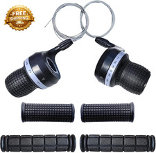1 Pair Bicycle Twist Grip Gear Shifters 3X7 Speed DIP Compatible for Mountain Bi