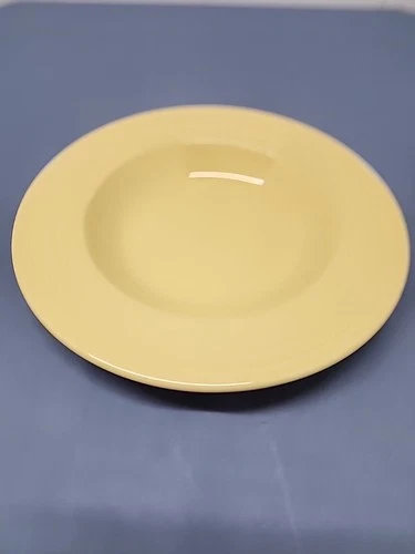 Vintage 1987 Fiestaware 12" Rimmed Pasta Bowl/Plate In Yellow  Made In USA EUC
