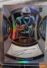 2025 Panini Select - Rookie Signature Trevor Etienne Silver Prizm (AU, RC)