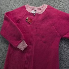 Vintage Carters Pink Fleece Footed Sleeper Pajamas Made in USA Size 4 NWT