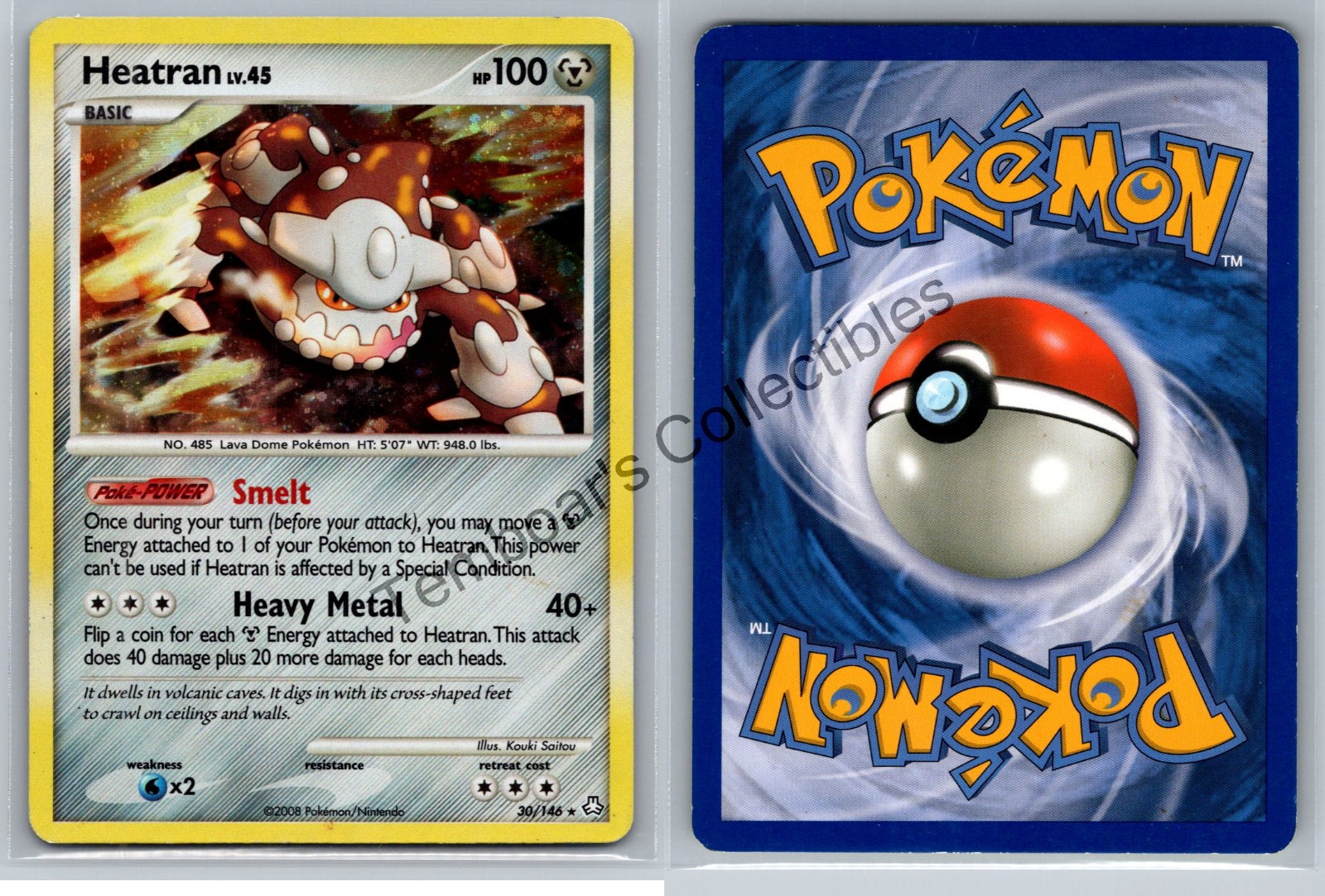 Heatran #30/146 ✨2008 D&P Legends Awakened ✨Cosmos Holo Rare ✨LP